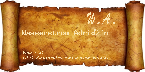 Wasserstrom Adrián névjegykártya